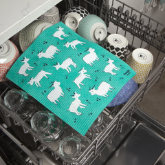 Swedish Dishcloth Goats 10 x 12"/Sponge Towel
