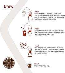 Chemex 3-Cup Handblown Coffeemaker (Pour Over)