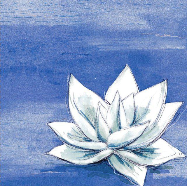 Beverage Napkin - Lotus