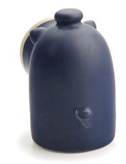 RSVP Stoneware Salt Pig w/Spoon - Matte Blue