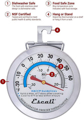 Escali Refrigerator Freezer Thermometer (Hanger Mount)