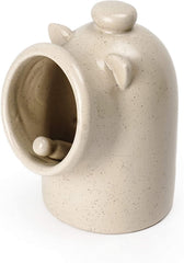 RSVP Stoneware Salt Pig w/Spoon - Oatmeal