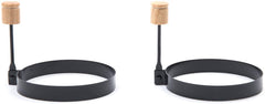 Egg Rings Nonstick w/ Folding Handle - Set of 2