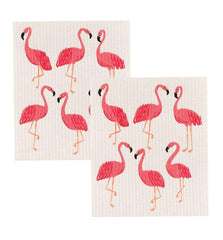 Swedish Dishcloth Flamingos