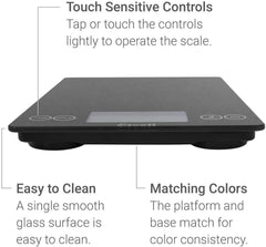 Digital Scale Black Obsidian - Escali Arti Glass