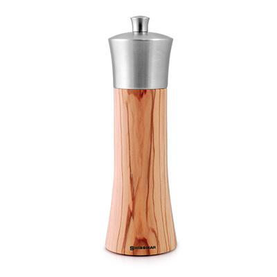 Swissmar Torre Olivewood 8" Pepper Mill W/Stainless Steel Top