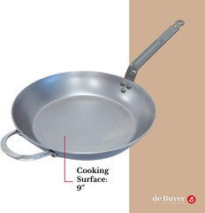 de Buyer Frypan 12.5" Mineral B Element - Two Handle