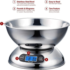 Escali Rondo Bowl Scale - Stainless Steel