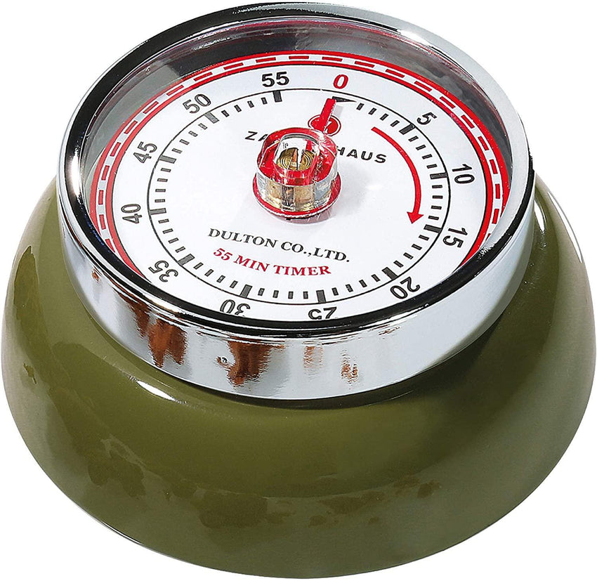Zassenhaus Retro Kitchen Timer - Olive