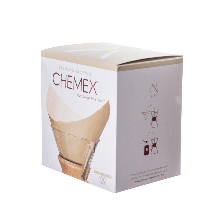 Chemex Bonded Filters Pre-folded Squares (FSU-100) (natural)