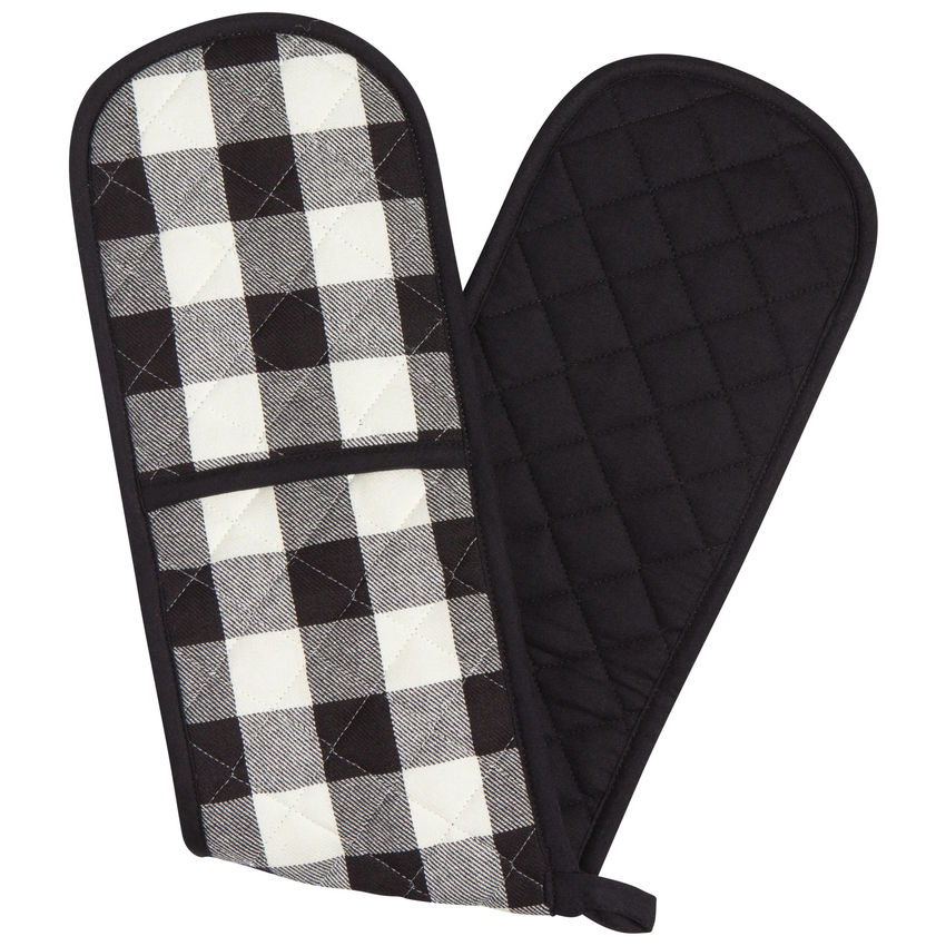 Double Mitts Black Check
