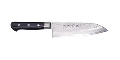 Kikuichi Warikomi Damascus Santoku - 6.7" (17 cm)